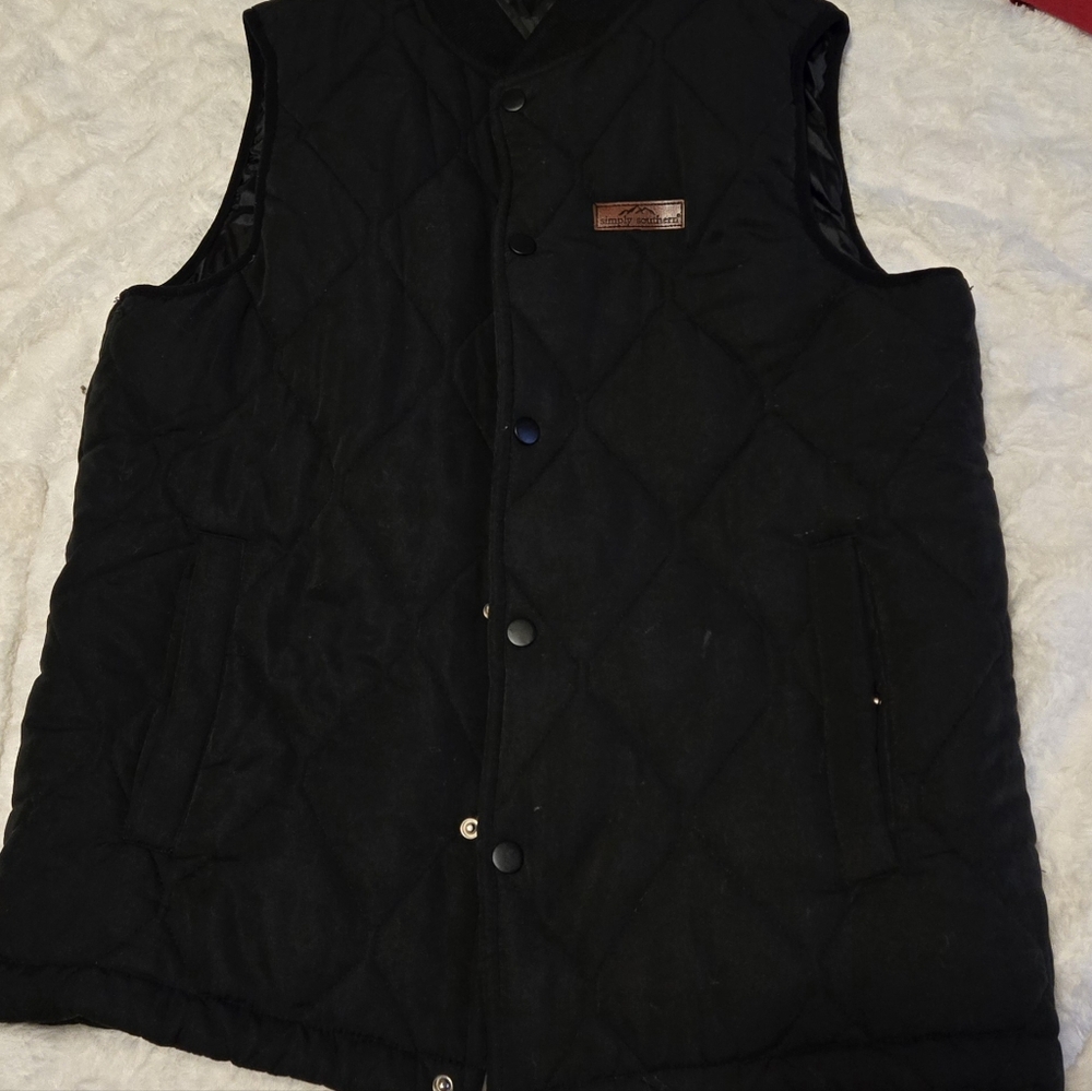 Men's Black Quilted Vest